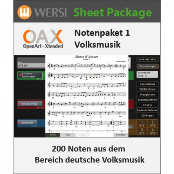 OAX Notenpaket 1 Deutsche Volksmusik