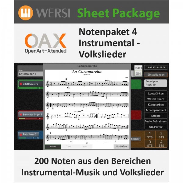 OAX Notenpaket 4 Instrumental - Volkslieder